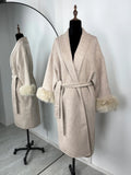Fox Fur Woolen Coats Women's Short Coat Office Lady Removable Elegant Double-sided Wool Overcoat 2026 New Cardigan Jacket
