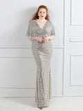 Plus Size Dress for Women Glitter Sequin Dresses Sexy Party Birthday Elegant Celebrity Floor Length Maxi Evening Dress