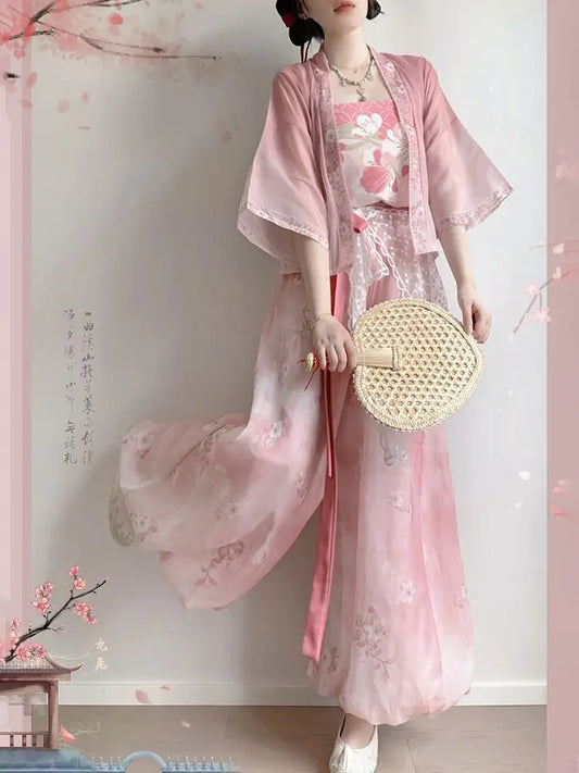 Olive Girl Pink Hanfu Dress 2026 S-L XS-3XL Plus Size Hanfu Chinese Dress Traditional Chinese Clothing Chinese Heritage Fashion Women