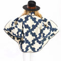 Hit Color Loose Fashion Coat for Women Lapel Long Sleeves Patchwork Printing Elegant Jackets Female Clothing New