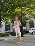 Beige Embroidered Long Tunic Top V Neck Long Sleeve Lace Fringe Hem Boho Blouse 2026 Summer Beach Vacation Cover‑up Streetwear