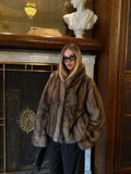 Women Brown Faux Fur Long Sleeve Jacket High Stand Collar Batwing Sleeve Warm Outfit Winter Lady New Highstreet Outerwear 2026