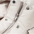 Warm Stand Neck Cotton Long Coats Women Elegant Single Breasted Zipper Belt Lace Up Outwear Female Winter Chic High Streetwear