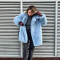 Women Winter 2026 High Quality Luxury Faux Fur Coat Thicken Warm Overcoat Outerwear Hot Girls Solid Long Fox Fur Jacket