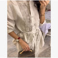 Collection Of Versatile Linen Midi Sets Square Neck Relaxed Fit Casual Day Wear Fashion Daily Linen Pants Women Summer 2026