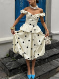 White Spliced Folds Two Piece Set Female V Neck Sleeveless Top Gentle Elegant Women's Skirt Sets Summer Fashion New
