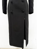 Black Red Color Women Long Sleeve Sexy Off the Shoulder Bodycon Mid-calf Evening Party Dress Celebrity Red Carpet Outfit