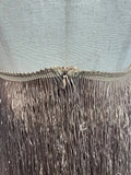 Solid Spliced Tassel Dresses for Women Halter Sleeveless High Waist Temperament Dresses Female Fashion New