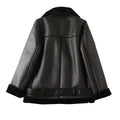 The new  women's jacket with extra thick warm and extra thick lamb feather rider jacket with artificial fur