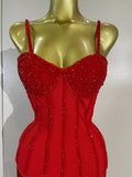 Elegant Prom  Evening Party Luxury Birthday Wedding Guest Dresses Women Sexy Shiny Crystals Tassel Bodycon Long Bandage Dress