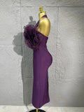 Opulent Lavender Bandage Dress Women Party Dress Bodycon Elegant Sexy Evening Birthday Club Outfits Cocktail Party