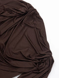 Shawl Patchwork Dress Women Ruched Elegant o-Neck Skinny Sleeveless Vacation Fashion Trend Casual Simple Mini Bodycon