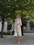 Beige Embroidered Long Tunic Top V Neck Long Sleeve Lace Fringe Hem Boho Blouse 2026 Summer Beach Vacation Cover‑up Streetwear