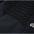 Women Woven Patchwork Napoleon Jacket Shoulder Pad Long Sleeve Hook Closure Street Blazer 2026 Spring Chic Casual Edgy Crop Coat