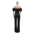 Woman Jumpsuits Elegant 3D Rose Flower One Piece Women Club Overalls Celebrities Outfits Party Sexy Clubwear