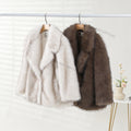 2026 Winter Faux Fur Coat Women Brand Fashion Fluffy Fox Fur Outerwear Overcoat Girl Street Style Furry Warm Jacket