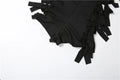 Hollow 2-Piece Set Women Tassel Bandage Low-Neck Sleeveless Backless Playsuits+Simple Leg Sleeve Midnight Sexy Suit