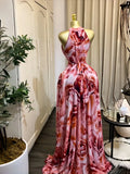 Fall Women O-neck Sleeveless Print Mermaid Maxi Dress Evening Birthday Beach Sexy Night Party Long Dresses