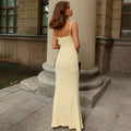 Sexy Knitted Suspender Dress For Women Summer Plunge Slim Long Dress High Waist Elegant Rib Knit Dress Vacation Clothes