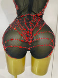 Sparkly Diamond Sexy Mesh Stretch Bodysuits Women Evening Nightclub Bar Party Show Gogo Dancer Clothing Stage Costume