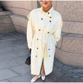 Detachable Triangle Shawl Long Puffer Coat Stand Collar Waist Tie Belt Button Solid Loose Women Coats 2026 Winter Commute Outfit