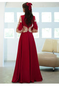 Summer Plus Size Red Toast Dress Bride Cheongsam Dress Chinese Style Wedding Engagement Toast Qipao Dress for Women