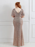 Plus Size Dress for Women Glitter Sequin Dresses Sexy Party Birthday Elegant Celebrity Floor Length Maxi Evening Dress