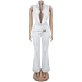 Women's Ruched Pant Set Brown Halter Crop Top And Flared Trouser Two-Piece Set Elegant V-neck Design Cut-Out Club Outfits