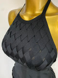 Women Sexy Sleeveless Halter Tassel Bodycon Bandage Dress Purple Black Elegant Evening Party Nightclub Birthday Prom Dress