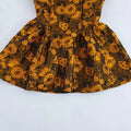 Hit Color Printing Slimming Mini Dresses for Women O Neck Short Sleeve High Waist Temperament Dress Female