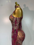 Sparkly Rhinestone Sexy Mesh Bodycon Jumpsuit Nightclub Bar Evening Party Gogo Dancer Clothing Drag Queen Outfit Stage Costume