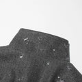 Solid Spliced Diamonds Loose Jackets for Women Stand Neck Long Sleeve Patchwork Pockets Coat Female New