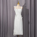 Slimming Patchwork Appliques Solid Dress for Women Square Collar Sleeveless High Waist Bodycon Sexy Evening Dresses Female