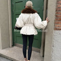 2026 Winter Luxury Fur Collar Puffer Bomber Jacket Women Warm Padded Quilted Parka Coat Iconic Fashion Girls Outerwears