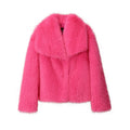 Chic Ins Blogger Brand Fashion Fake Fox Fur Jacket Coat Women 2026 Winter Luxury Design Big Collar Fur Coats Cool Girls Overcoat