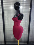 Pink Color Women Sexy Strap Bodycon Mini Bandage Dress Nightclub Party Celebrate Birthday Fashion Cocktail Outfit Clothing