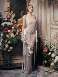 2026 New Sexy Luxury Sparkly Silver Sequin See Through Mesh Long Dress Women Evening Birthday Party Bar Stage Show Costum
