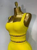 Women Sleeveless Sexy Square Collar Tassel Bodycon Bandage Dress Celebrity Elegant Evening Party High Quality Birthday Dress