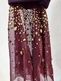 Solid Slim Elegant Trumpet Sleeves Long Dresses for Women Patchwork Diamond Mesh Temperament Dress Female New