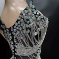 Dress Manufacturer Small Orders Shinny Diamond Tassel Chain Bodycon Mini Dress Woman Sexy Runway Mujer Ropa
