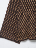 Women's Brown Knitted Cardigan Fashion Turn Down Collar Single Breasted Pockets Sweater Lady 2025 Autumn Casual Street Outerwear