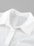 Office Spliced Back Sheer Hollow Blouse for Women Lapel Long Sleeve Patchwork Single Breasted Shirt Female 2026 New