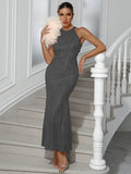 Real Photo Women Sequin Wedding Dresses Backless Bodycon Maxi long Dress Sexy Summer Luxury Club Evening Party Prom Dresses