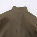 Retro Khaki Shorts Set for Womenstand Collar Sleeveless Cape Vest High Waist Shorts Office Two Piece Sets Female