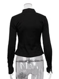 Elegant Buttons Women Shirts Lapel Collar Long Sleeve Chic Fitted Shirt for Daily Commute Wear Fashion Autumn New
