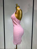 Women Sexy V Neck Backless Mini Bodycon Bandage Dress 2026 Elegant Evening Nightclub Evening Party Cocktail Prom Dress