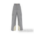 Women Color Block Spliced Ski Set Fleece Lined Stand Collar Zip Jacket Multi‑Pocket Wide Leg Trousers 2026 Winter Fashion Outfit