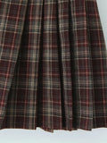 Edgy Street Style Plaid Mini Skirts for Women Low Waist Metal Ring Accent Pleated Hem for Vintage Music Festival