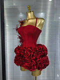 High Quality Women Sexy Halter Full Florals 2 Pieces Bodycon Bandage Set Birthday Party Photoshoot Celebrate Cocktail Outfit