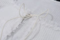 Fungus Trim 2Piece Sets Female Long Sleeve Straps Square Collar Tops+Tierred Short Skirts Elastic Waist Matching Suit